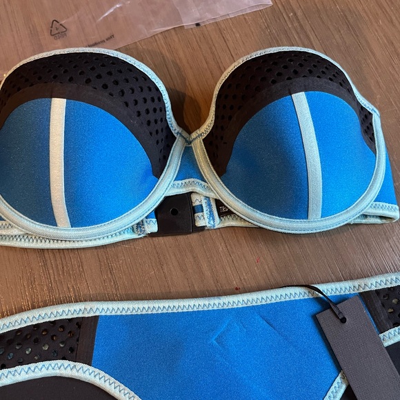 Triangl blue bikini set Top: Size Small + Bottom: Size M - Picture 6 of 6